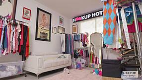 Horny Skinny Cutie Della Cate Hooks Up with Bryan Gozzling in Steamy Pickup Date