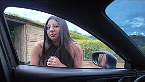 i helped this cute latina teen on the road and we had risky public sex all spontaneous