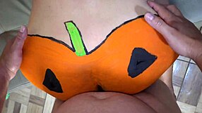 Stepmom Begs Deep Pumpkin Penetration On Halloween Fuck