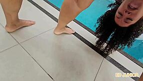 Brazilian Mary Butt Bareback Anal Fucked Raw by Huge Cock in Red Sheer