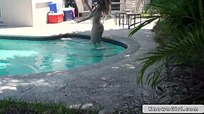 Teen's juicy ass girlfriend pounds hard outdoors in steamy POV