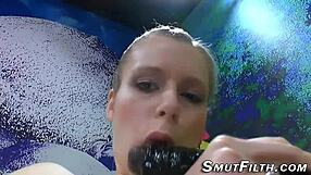 what happens when german babe faces interracial dp bukkake facial?