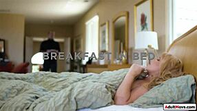 Chubby mature stepmom hangs out with stepson at home casually