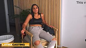 colombian bimbo bombshell rides monster cock hard in pov casting