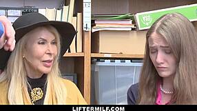 samantha hayes n granny caught shoppin get fucked n dominated in office by guard!!