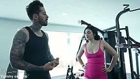 madison stil takes gym coach's bbc gangbang with rough dpv and dap