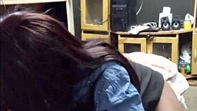 daddy boss catches me sucking his small cock but this black slut blows better close up