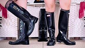 Check Out My Massive Collection of Epic Boots Heels Shoes Leather Nylon Stockings