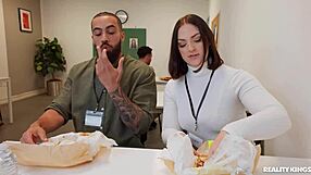 brunette in jeans gets face fucked, deepthroated, and choked in pov reality blowjob with gagging and fingering