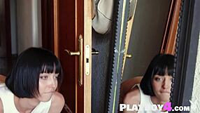 hey check out sophia the petite milf model posing naked this morning