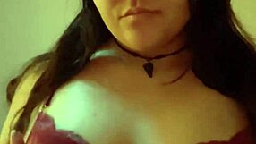 teasing my tight ass solo - natural tits bounce