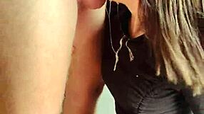 Pretty slave chokes gagging on double face fucking deepthroat with sloppy ball licking
