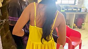 Why hide that yellow dress when your husband craves pounding your wet pussy in roleplay?