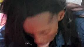 daddy boss catches me sucking his small cock but this black slut blows better close up