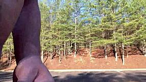 WATCH CLITLICKER662 FLASH PUSSY IN FOREST FOR SLOPPY MUFF DIVING!