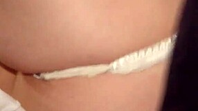 Satin panties wife spreads wide for deep creampie after intense passionate pounding session