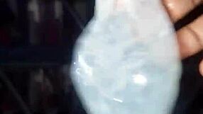 preparing iced penis for brutal pussy destruction