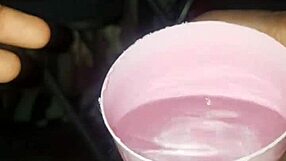 preparing iced penis for brutal pussy destruction