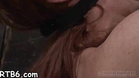 Bound Slut Sucks Sloppy Cock Before Rough Spanking Bondage Fuck