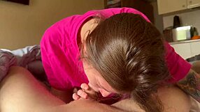 Wow, slut girlfriend deepthroats monster cock!