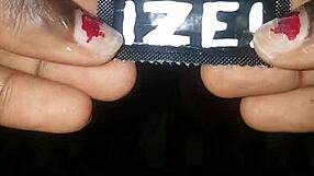 preparing iced penis for brutal pussy destruction