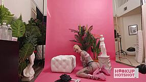 bts blonde sasha beart slurps bryan gozzling's cock sloppy wet