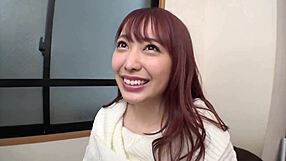 whoa check out this japanese college girl's G-cup tits bouncing wild in bed 😍 huge natural boobs get licked hard