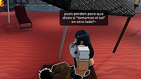 nagatoro gets ditched then takes massive bbc backshots in roblox roleplay