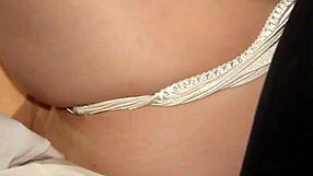 Satin panties wife spreads wide for deep creampie after intense passionate pounding session