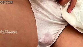 Big Cock Fills Stepmom's Panties with Public Creampie Cumshot