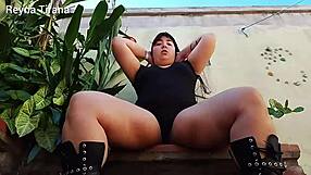 stroke to my chubby latina ass joi on terrace, feel the rush
