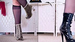 Check Out My Massive Collection of Epic Boots Heels Shoes Leather Nylon Stockings