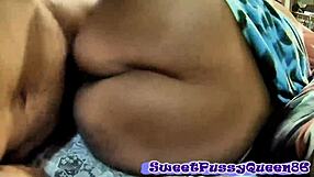 Black bbw takes creamy cock sideways on ass