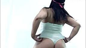 fat latina slut's big ass claps hard in sexy lingerie tattoo