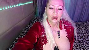 hot mature camgirl AimeeParadise teases with big natural tits in private dirty striptease show