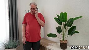 Oldhans invites cute neighbor breiny zoe for bed stay but bends her over monster cock doggystyle