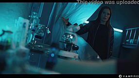 what if vampire monstergirls dominated a busty slave in wet lesbian threesome scissoring?