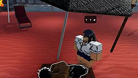 nagatoro gets ditched then takes massive bbc backshots in roblox roleplay