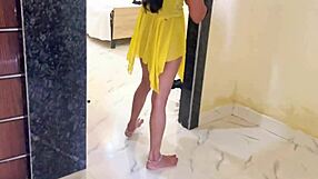 Why hide that yellow dress when your husband craves pounding your wet pussy in roleplay?