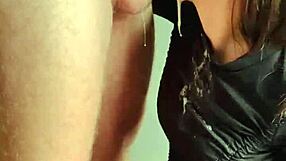 Pretty slave chokes gagging on double face fucking deepthroat with sloppy ball licking