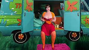granny velma slurps mystery cock deep in cosplay adventure