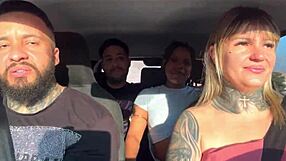 uber passengers turn porno actors with car licking and wild fucking