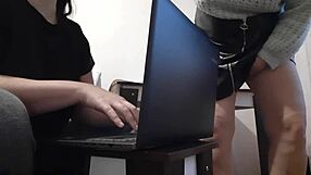 brunette secretary in miniskirt makes me explode at the office