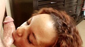 Cutie With Amazing Eyes Delivers Intense POV Deepthroat And Facial Cumshot