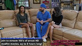 solana, does your shaved teen pussy tingle during this 1st latex gyno exam fingering?