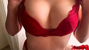 waking up to pov redhead babe's perfect tits sucking handjob creampie