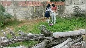 Horny schoolgirl craves cock ride in abandoned house creampie finish