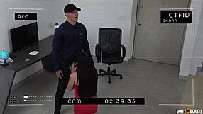 i seduce security boss into quick pussy ride at work in heels glasses