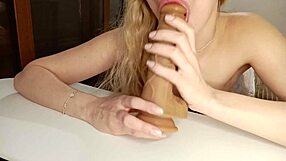 sucking my monster toy cock drives me crazy horny 😍🍆💦
