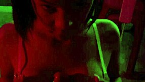 young brazilian brunette delivers sloppy blowjob and takes massive cum all over her face